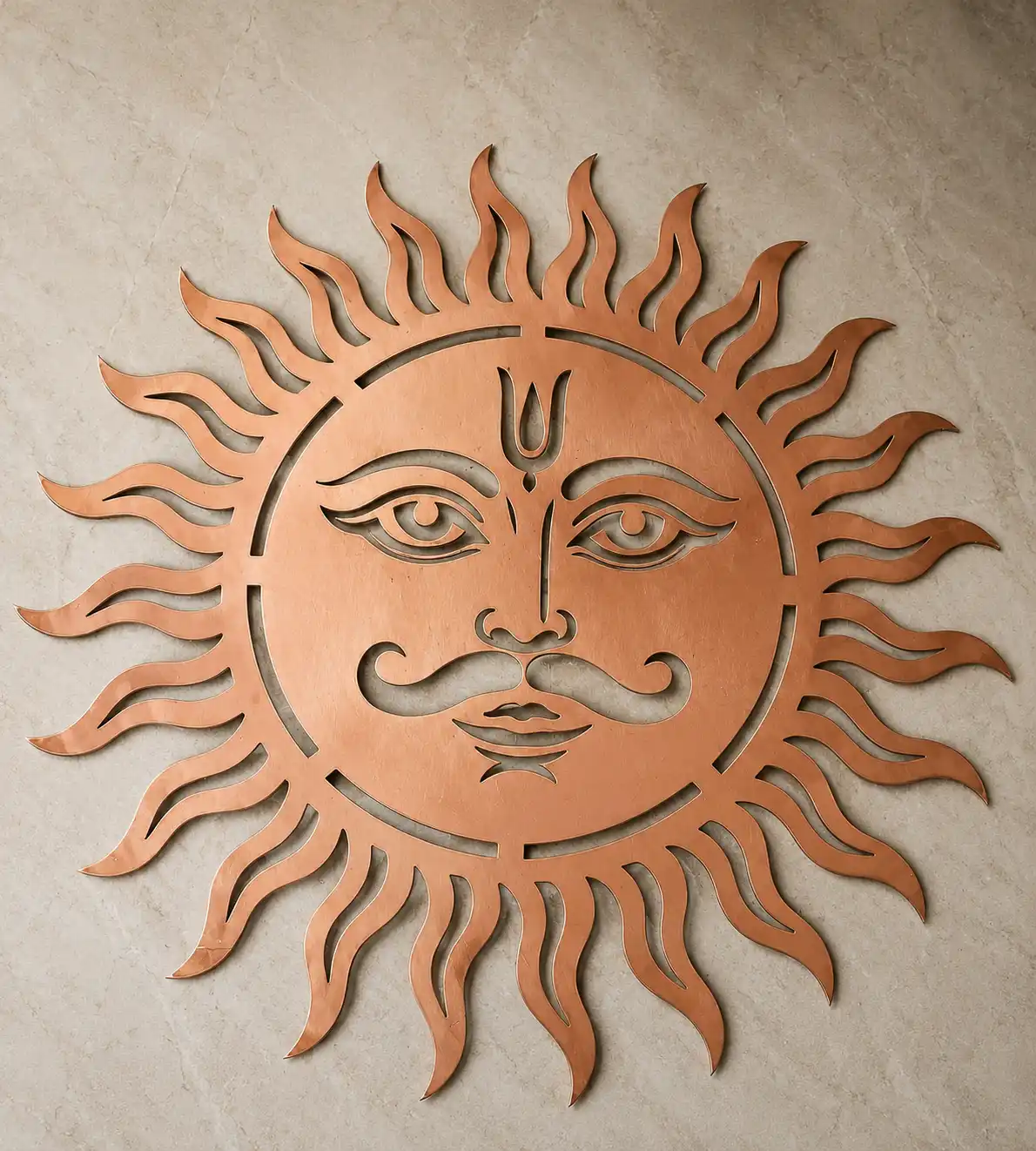 Surya Copper Wall Emblem